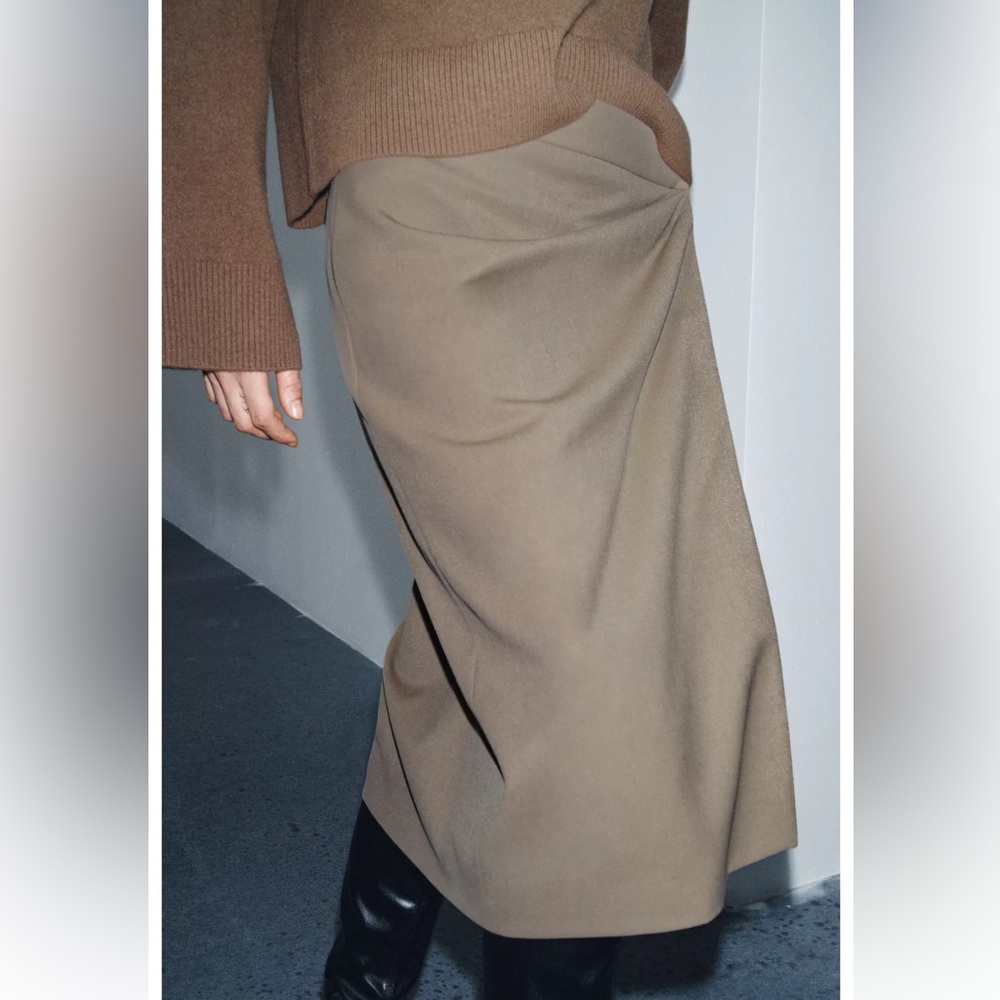 NWT ZARA FLOWY WRAP SKIRT ZW COLLECTION SIZE XS - Picture 6 of 11